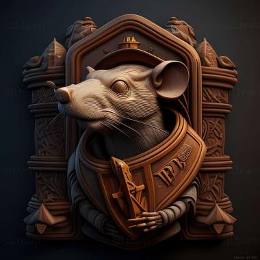 3D model Rat Hunter game (STL)